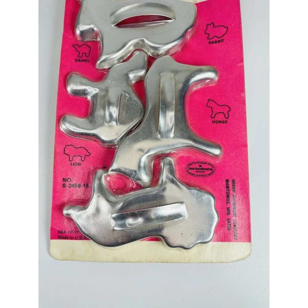Vtg Mirro Christmas Cookie Cutters 4 Pc Set NOS Made in USA Aluminum Holiday